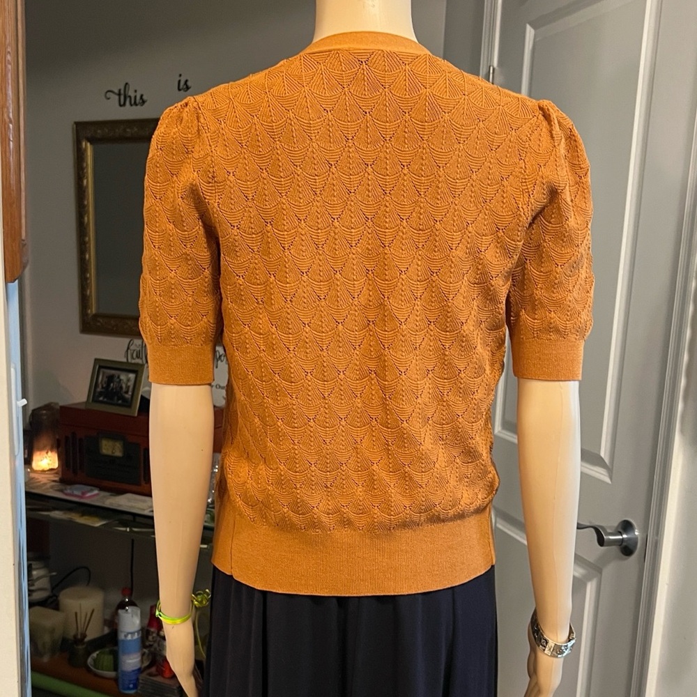 Ann Taylor Orange Women's Cardigan - Picture 4 of 8